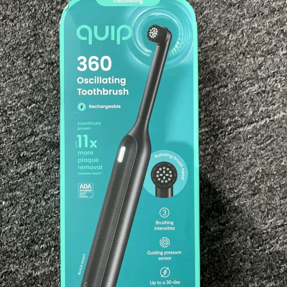 Quip 360 Oscillating Rechargeable Toothbrush — Black Night
